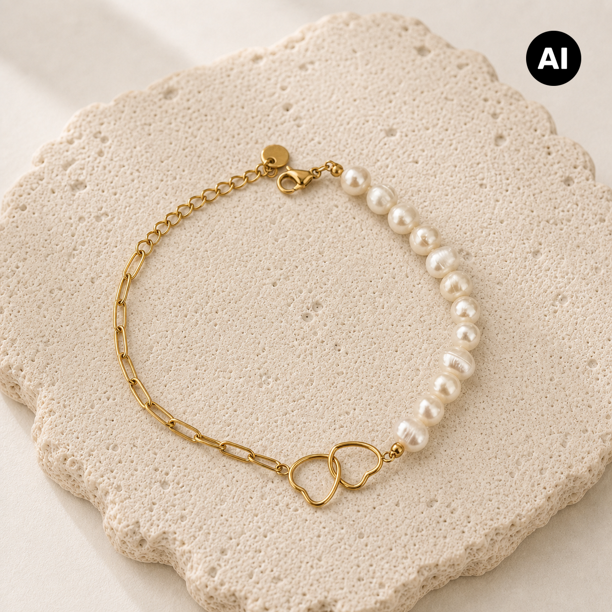 LIANOA Armband Perle gold