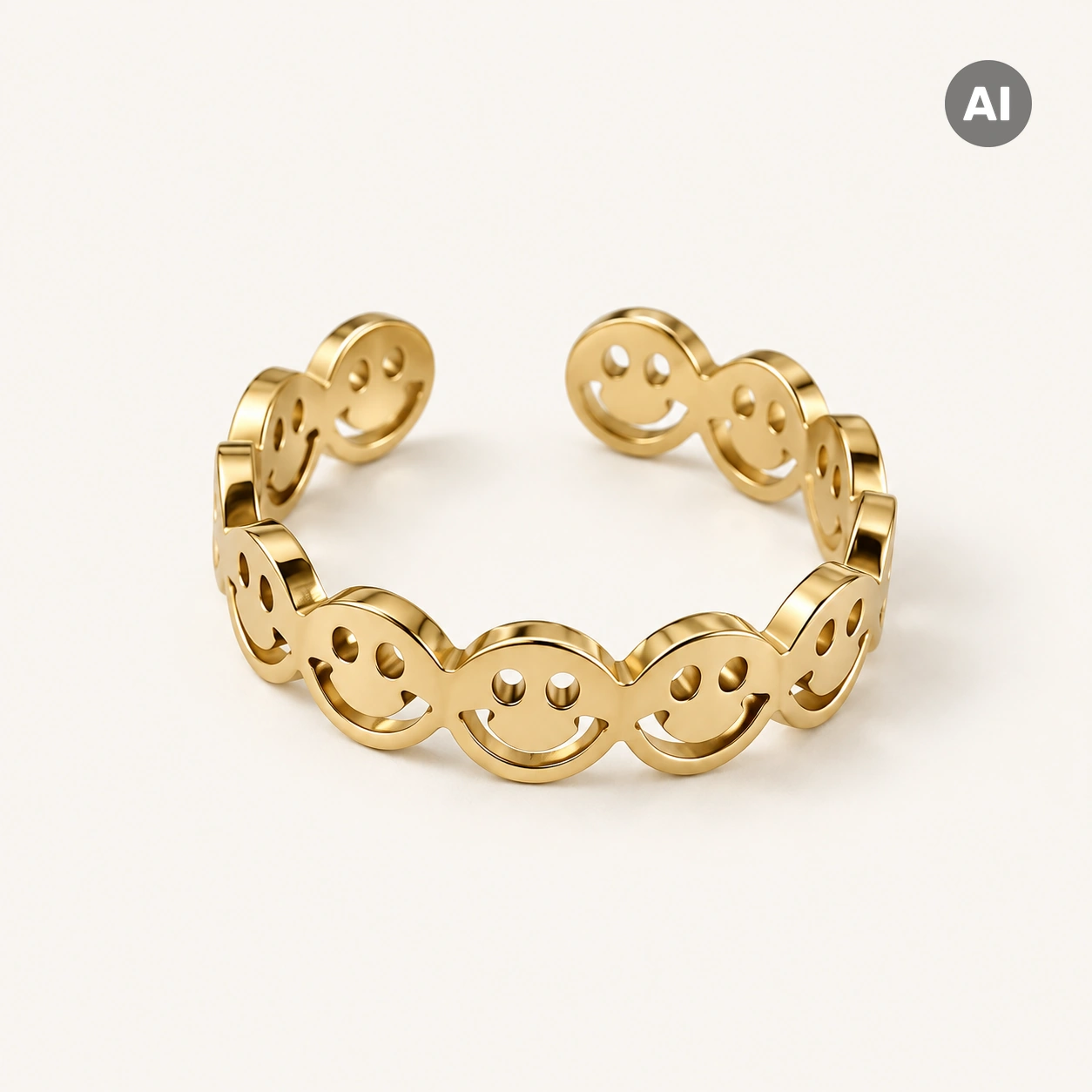 LIANOA Ring Smiley gold