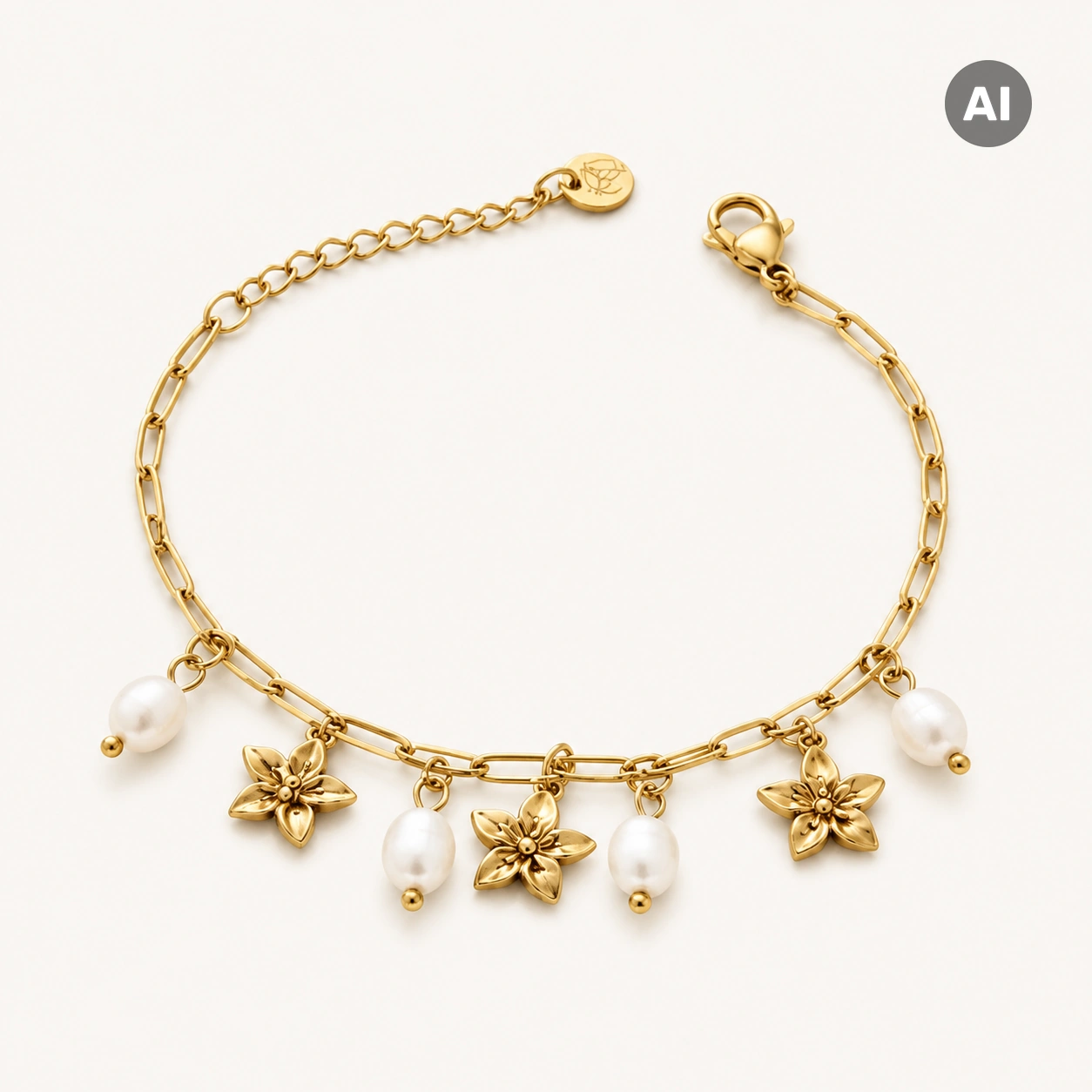LIANOA Perlen Armband gold