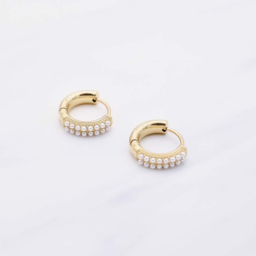 Perlen Creole LiaNoa Gold