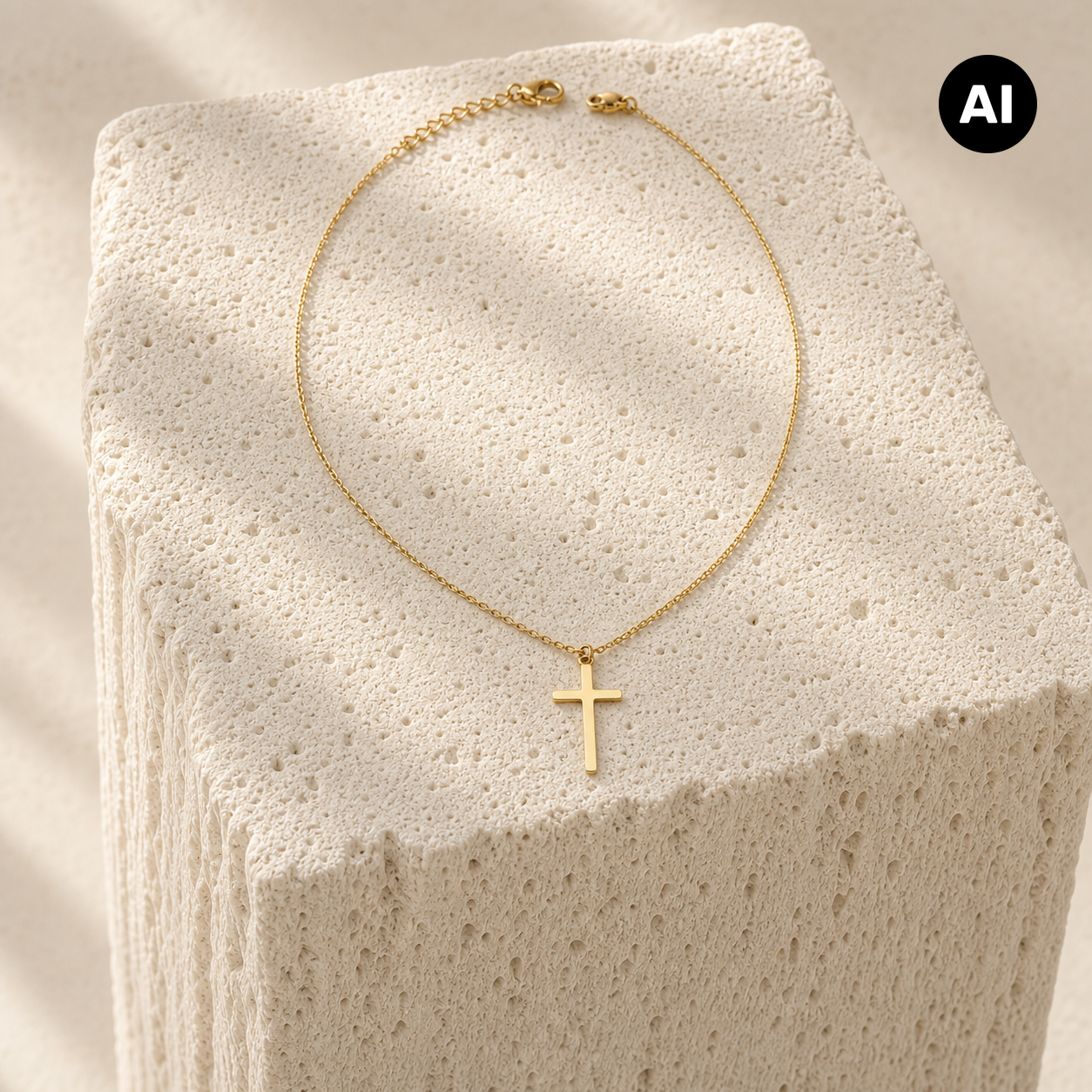 LIANOA Halskette Kreuz gold