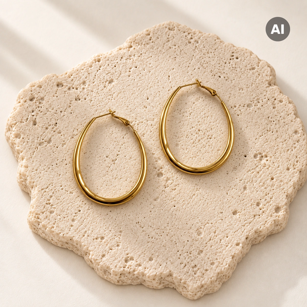 LIANOA Creole gold oval Ø39mm / Breite 4mm