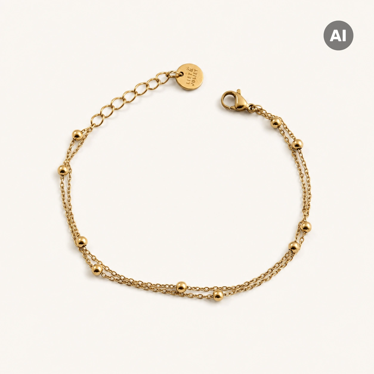 LIANOA Doppel-Armband gold