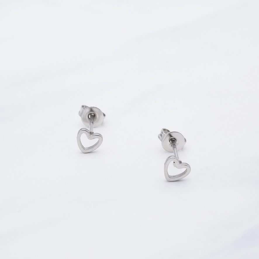 Ohrstecker Herz Silber