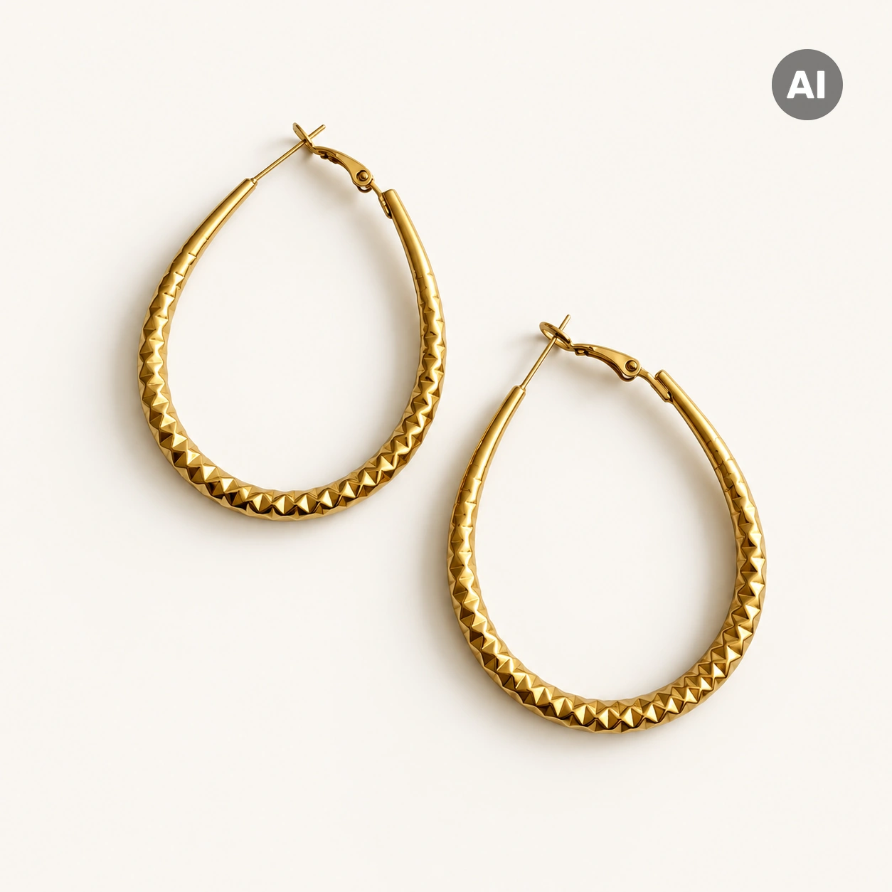 LIANOA Creole gold oval Ø39mm / Breite 4mm