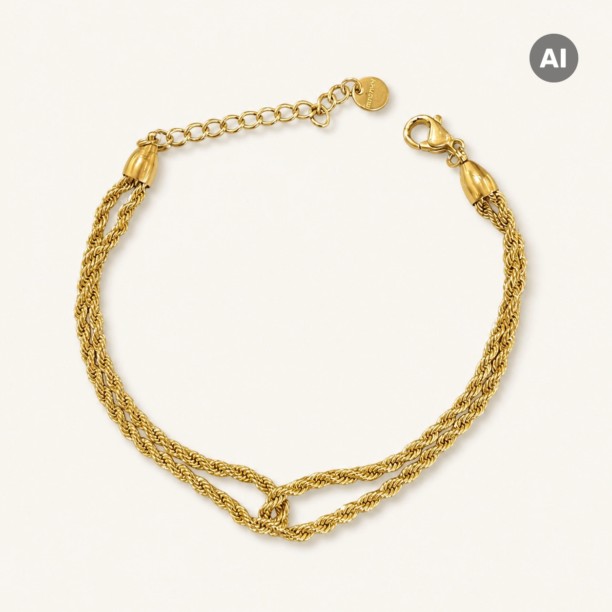 LIANOA Doppel-Armband gold