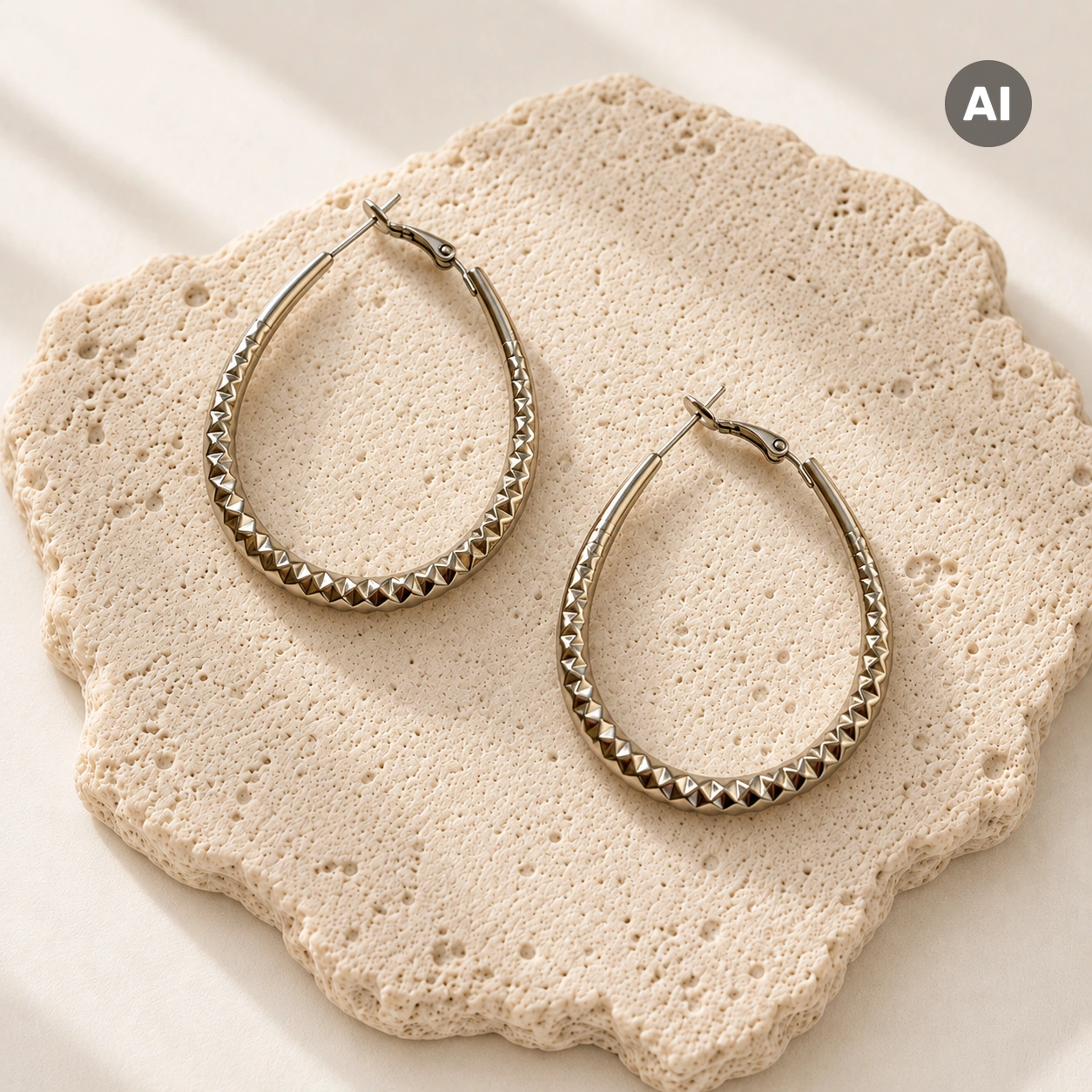 LIANOA Creole silber oval Ø39mm / Breite 4mm
