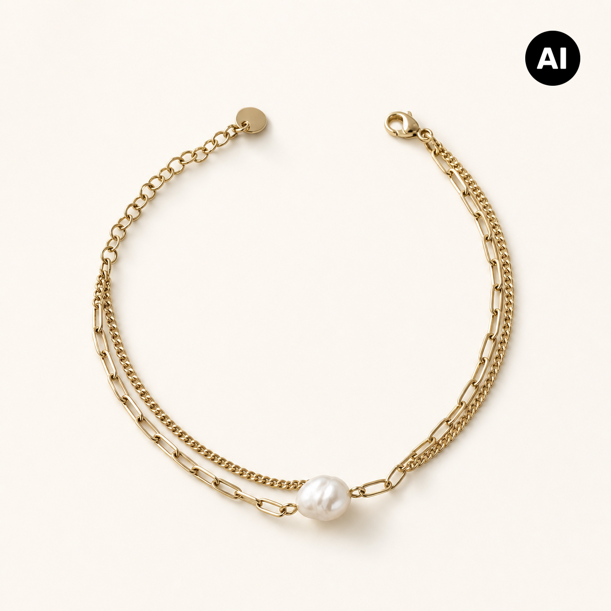LIANOA Armband Perle gold