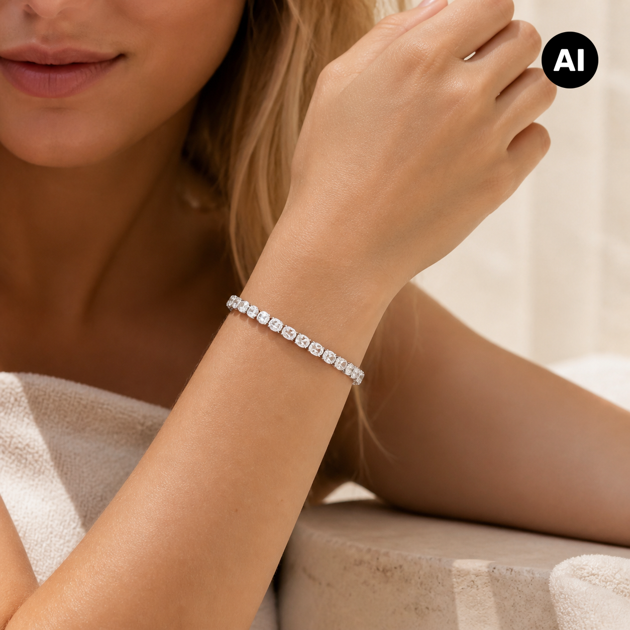 LIANOA Tennis-Armband silber