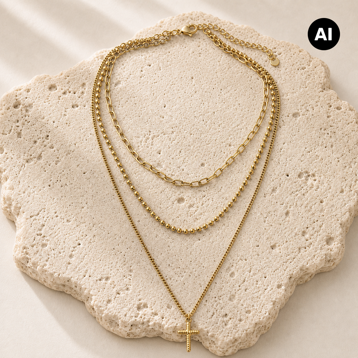 LIANOA Halskette Herz gold