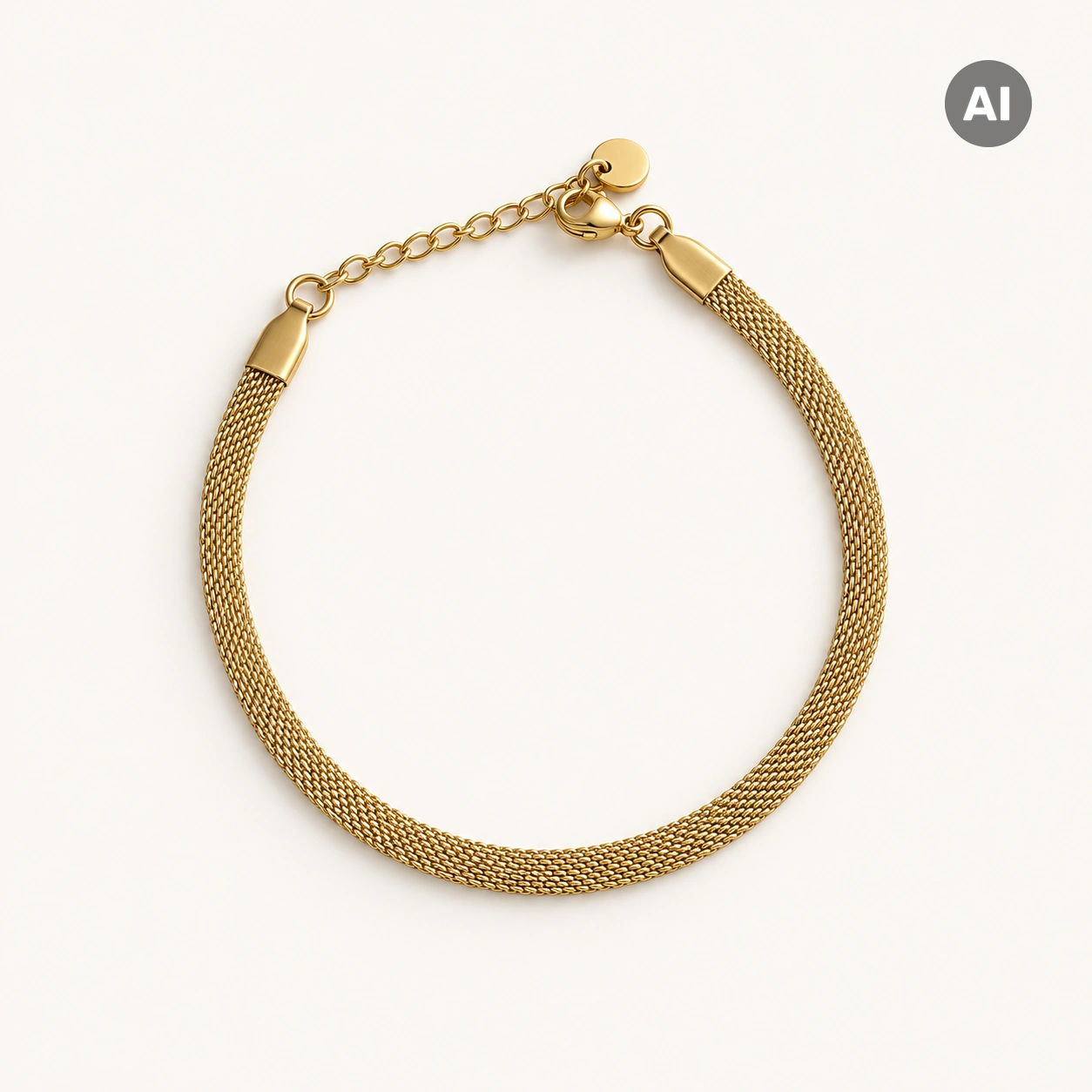 Armband mit feiner Struktur, goldfarben