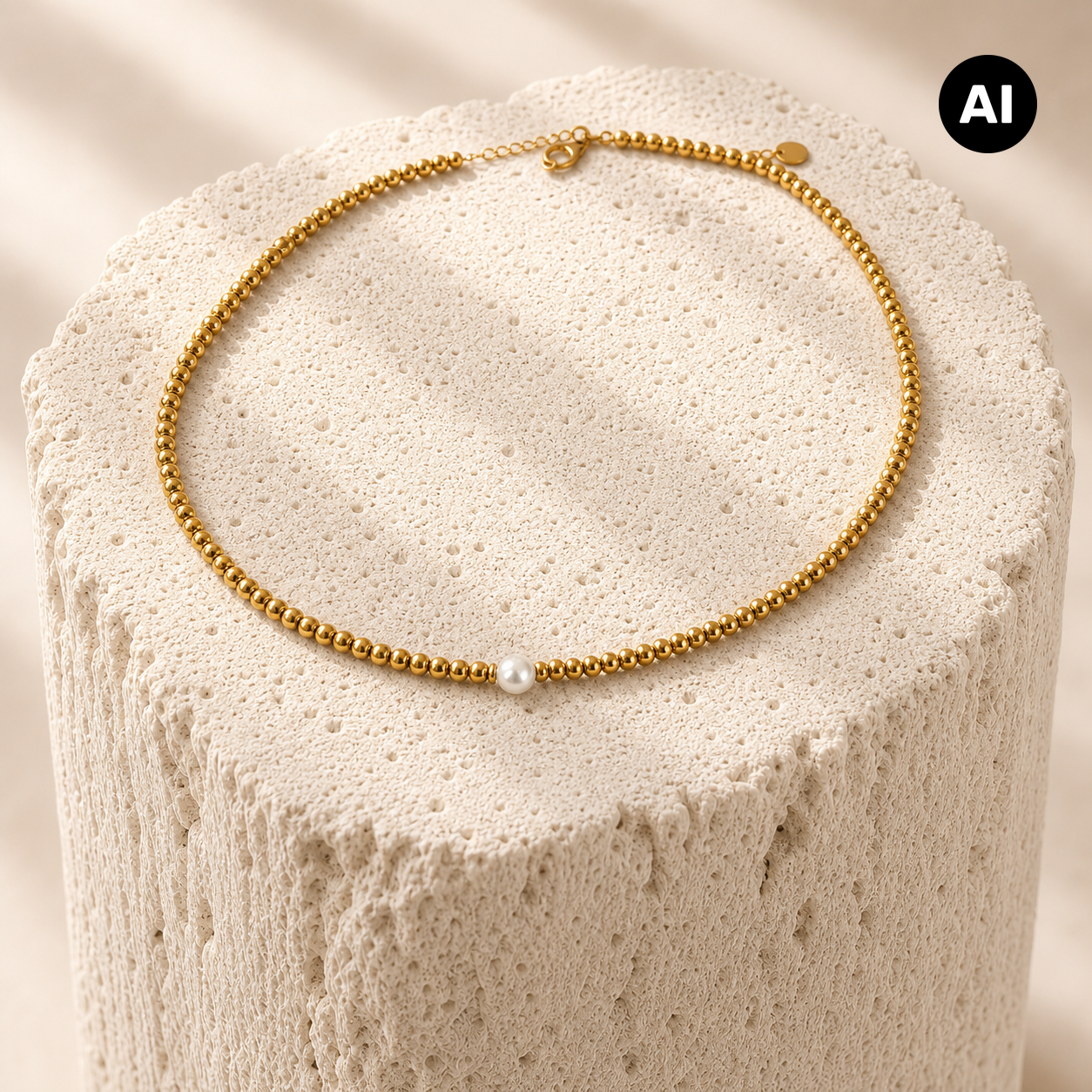 LIANOA Halskette Kugeln gold