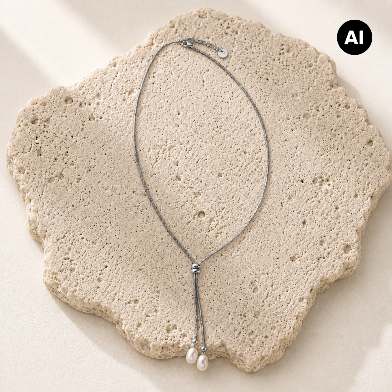 LIANOA Halskette Perle silber