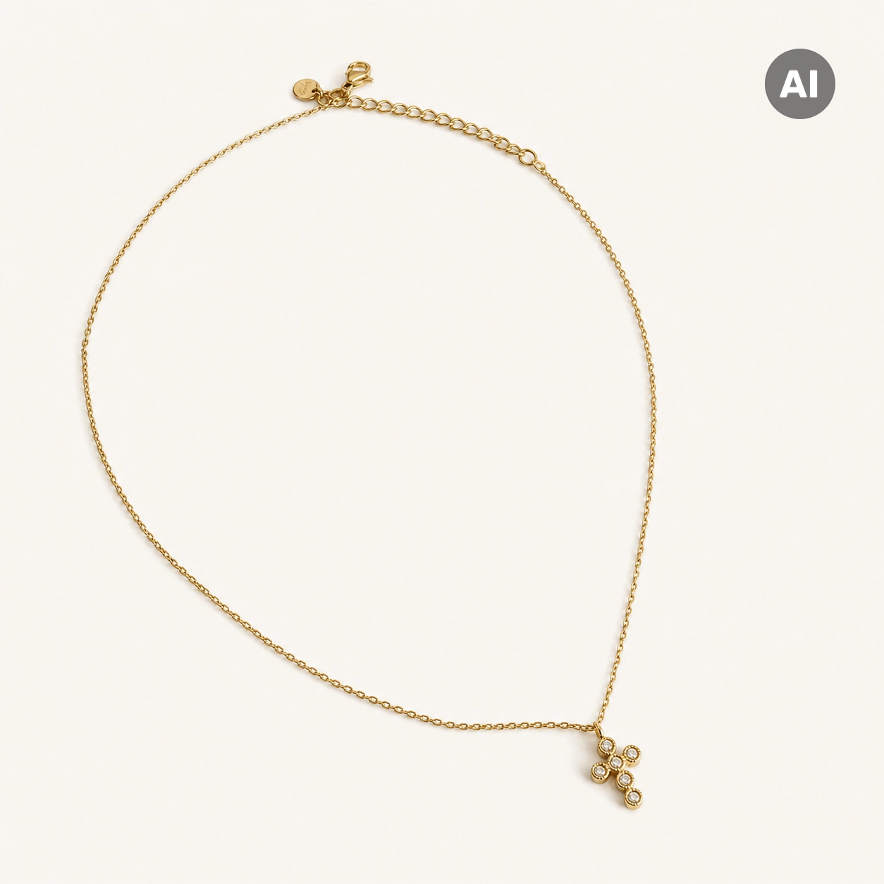 LIANOA Kreuz Halskette gold