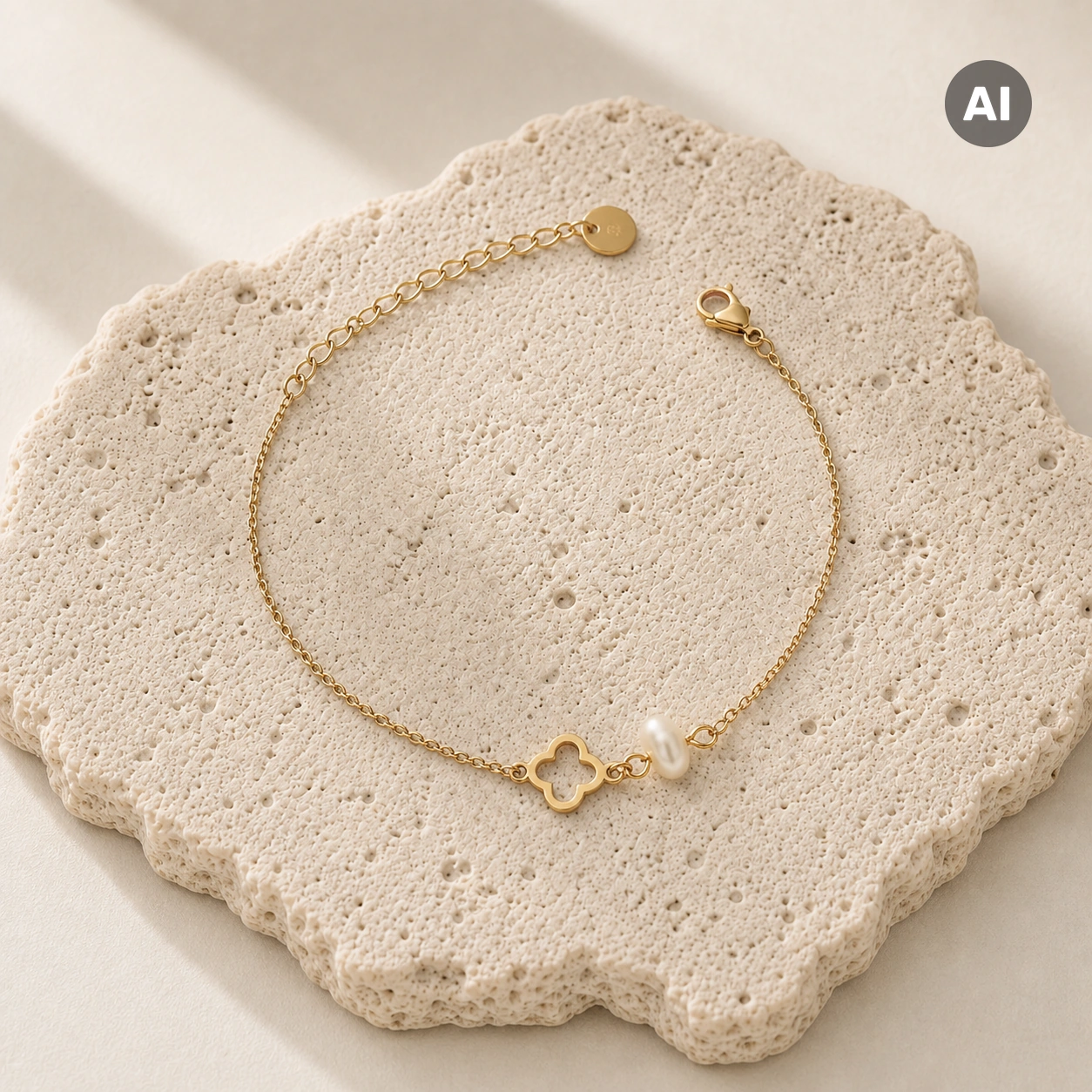 LIANOA Perlen Armband gold
