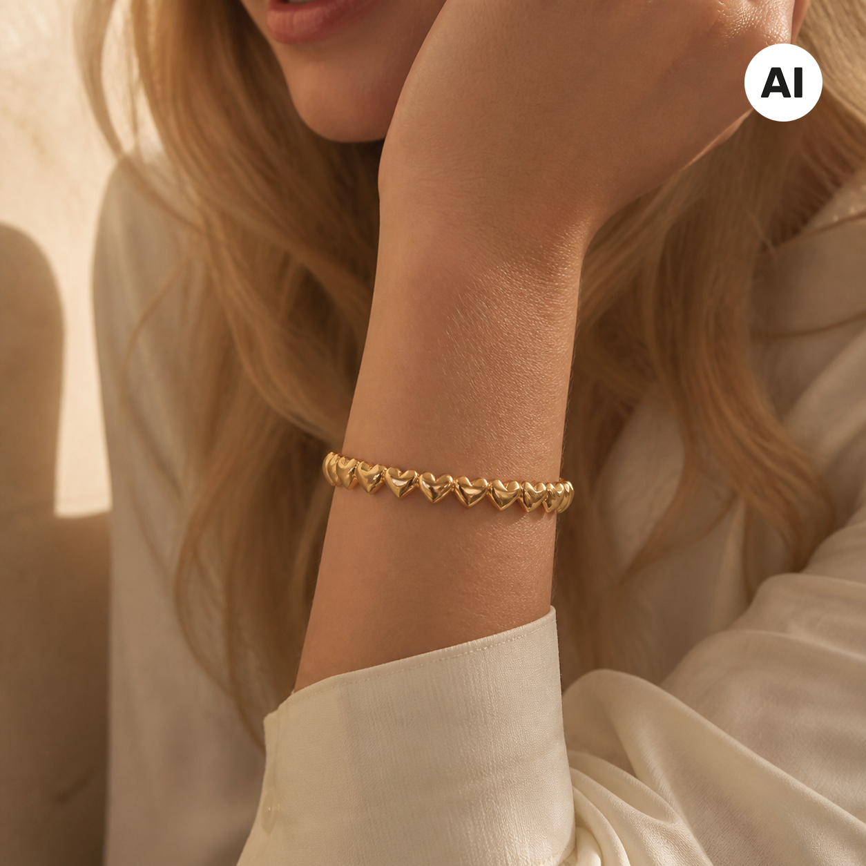 LIANOA Herz Armreif gold