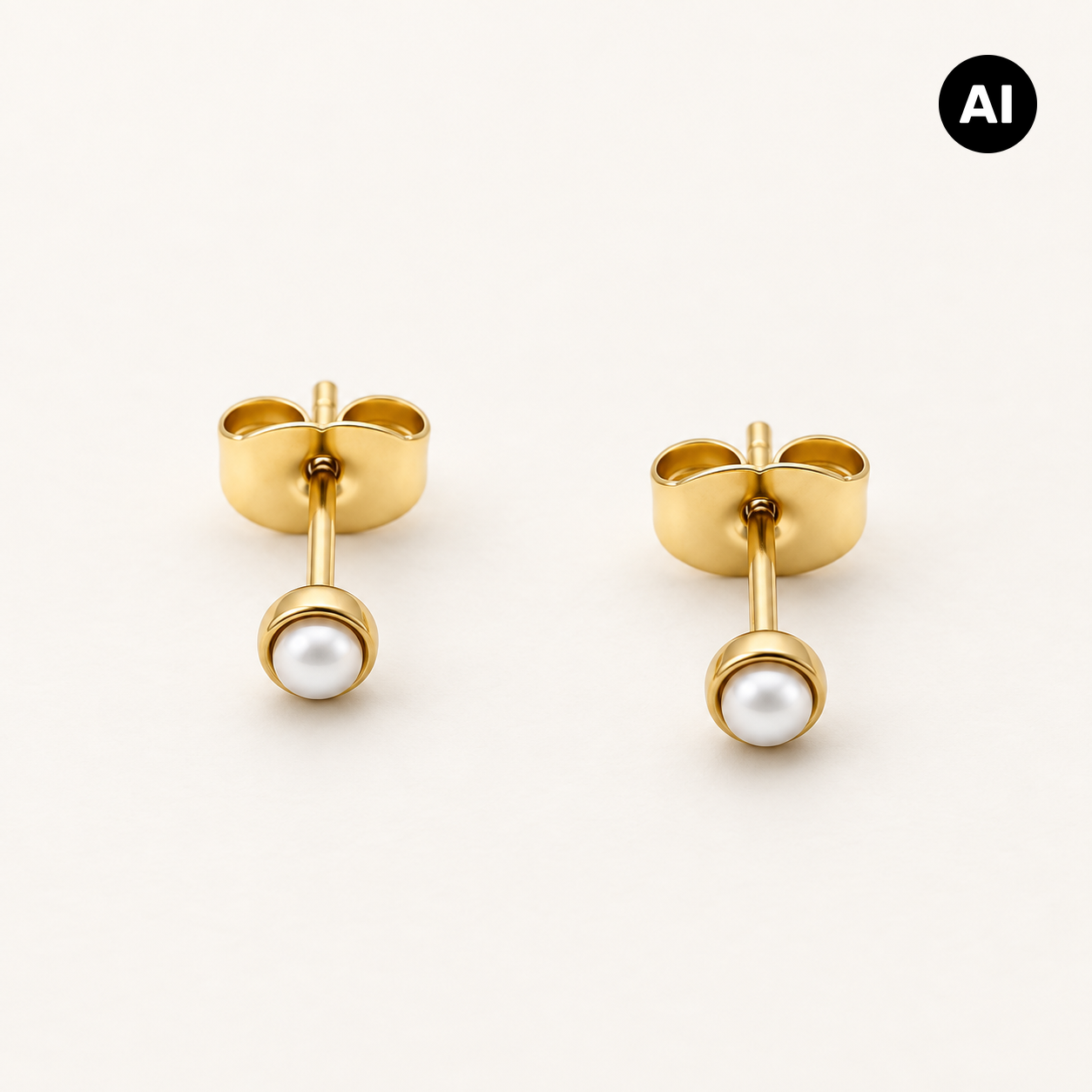 LIANOA Perlen Ohrstecker gold