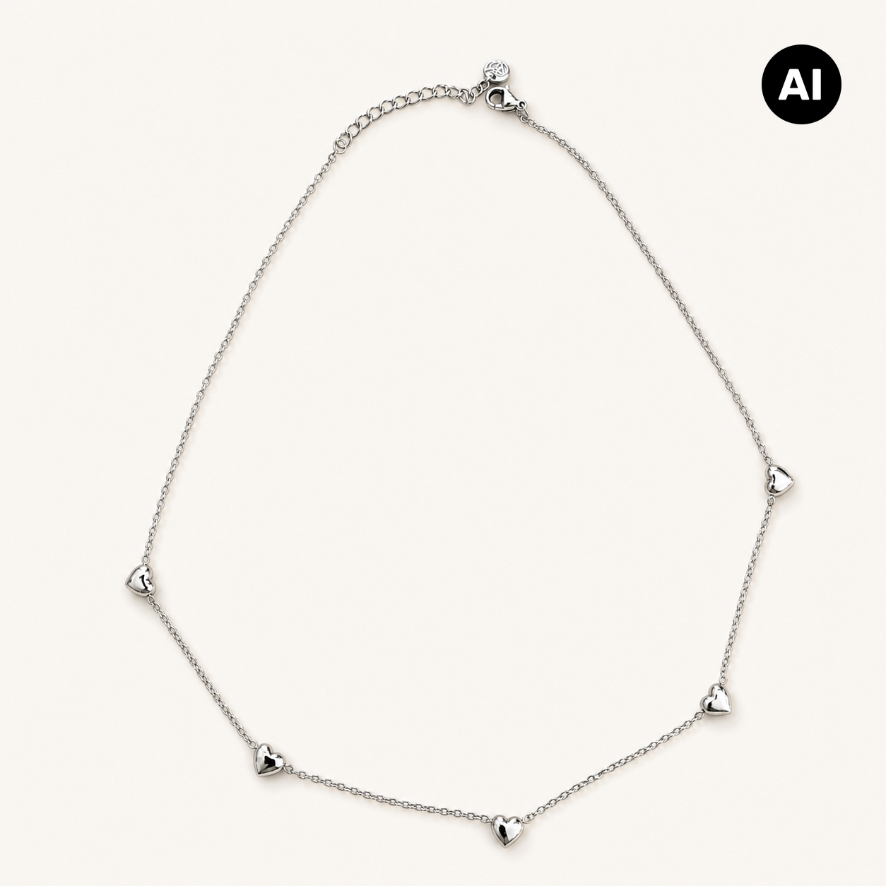 LIANOA Halskette Herz silber