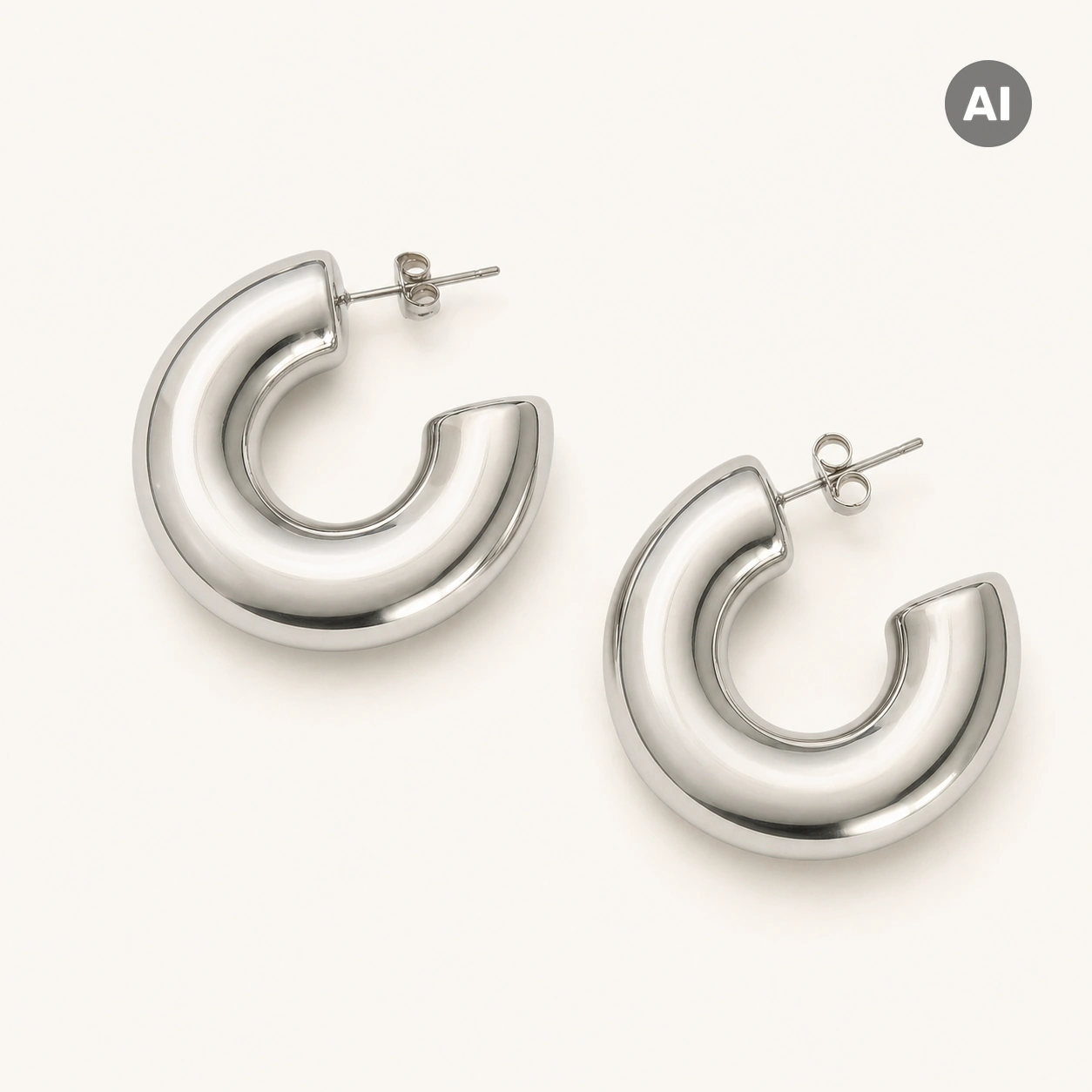 LIANOA Creole silber Ø 30mm / Breite 12mm