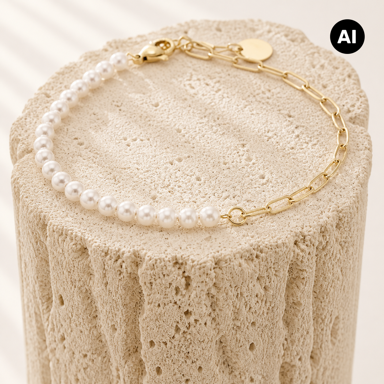 LIANOA Perlen Armband gold
