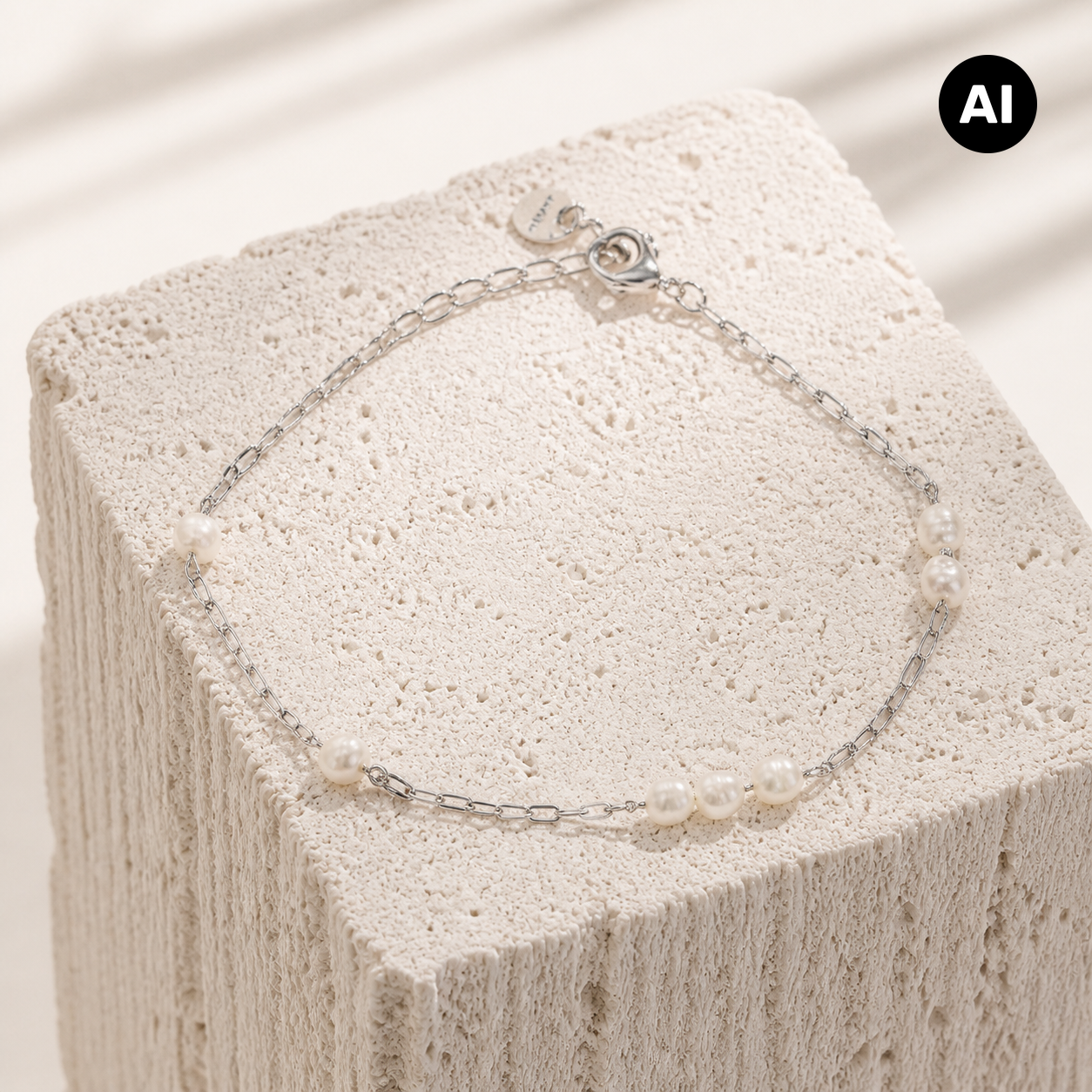 LIANOA Perlen Armband silber