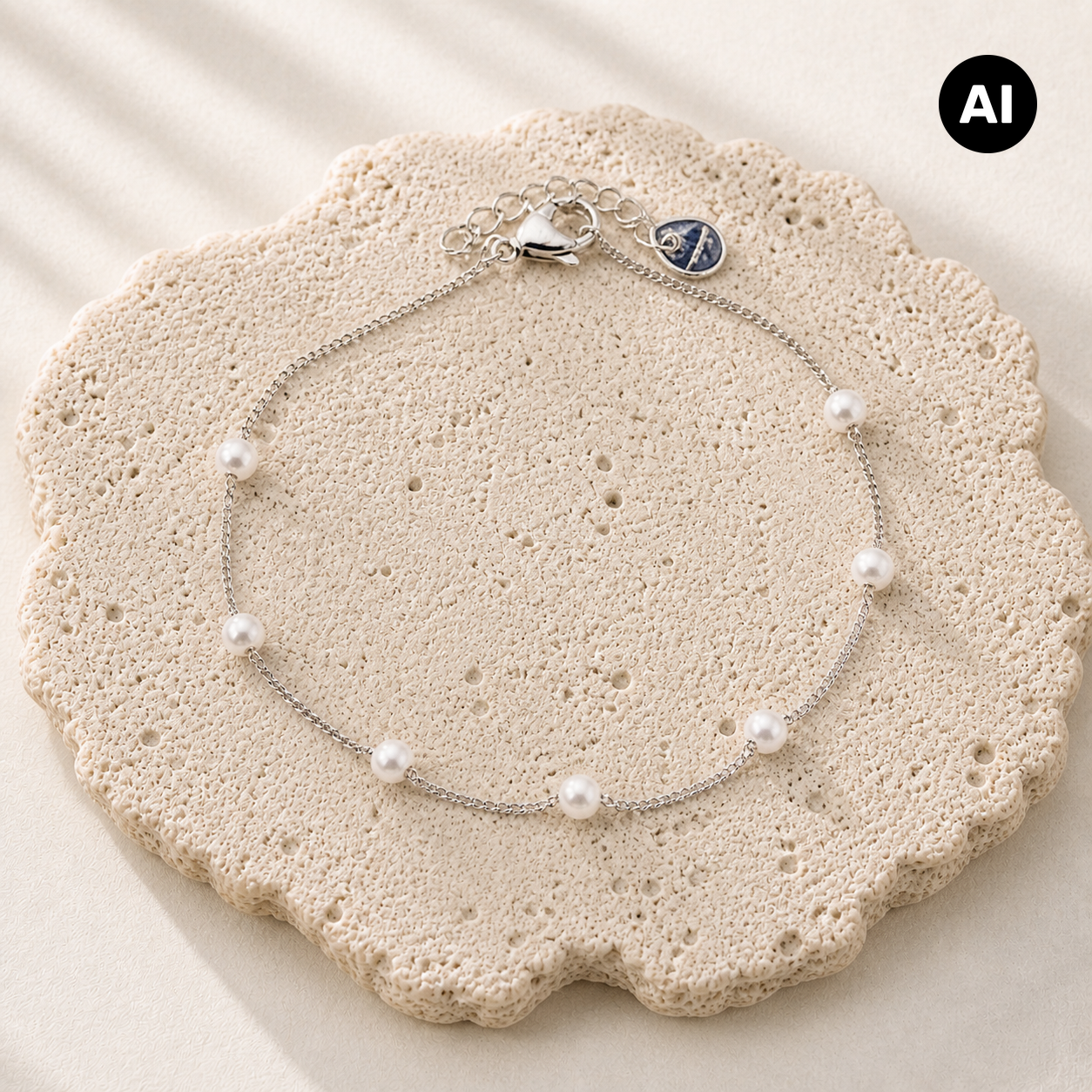 LIANOA Perlen Armband silber
