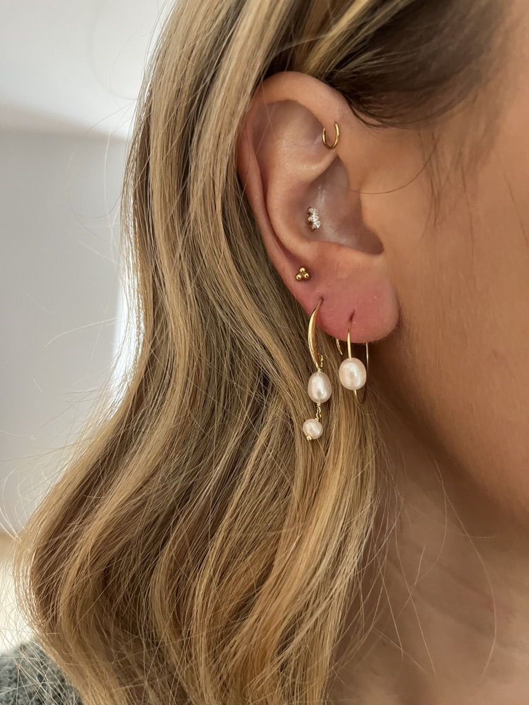 Perlen Creole LiaNoa Gold