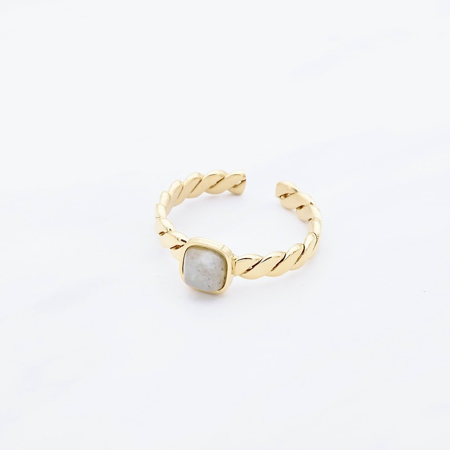 Aleena Grey Ring Gold 
