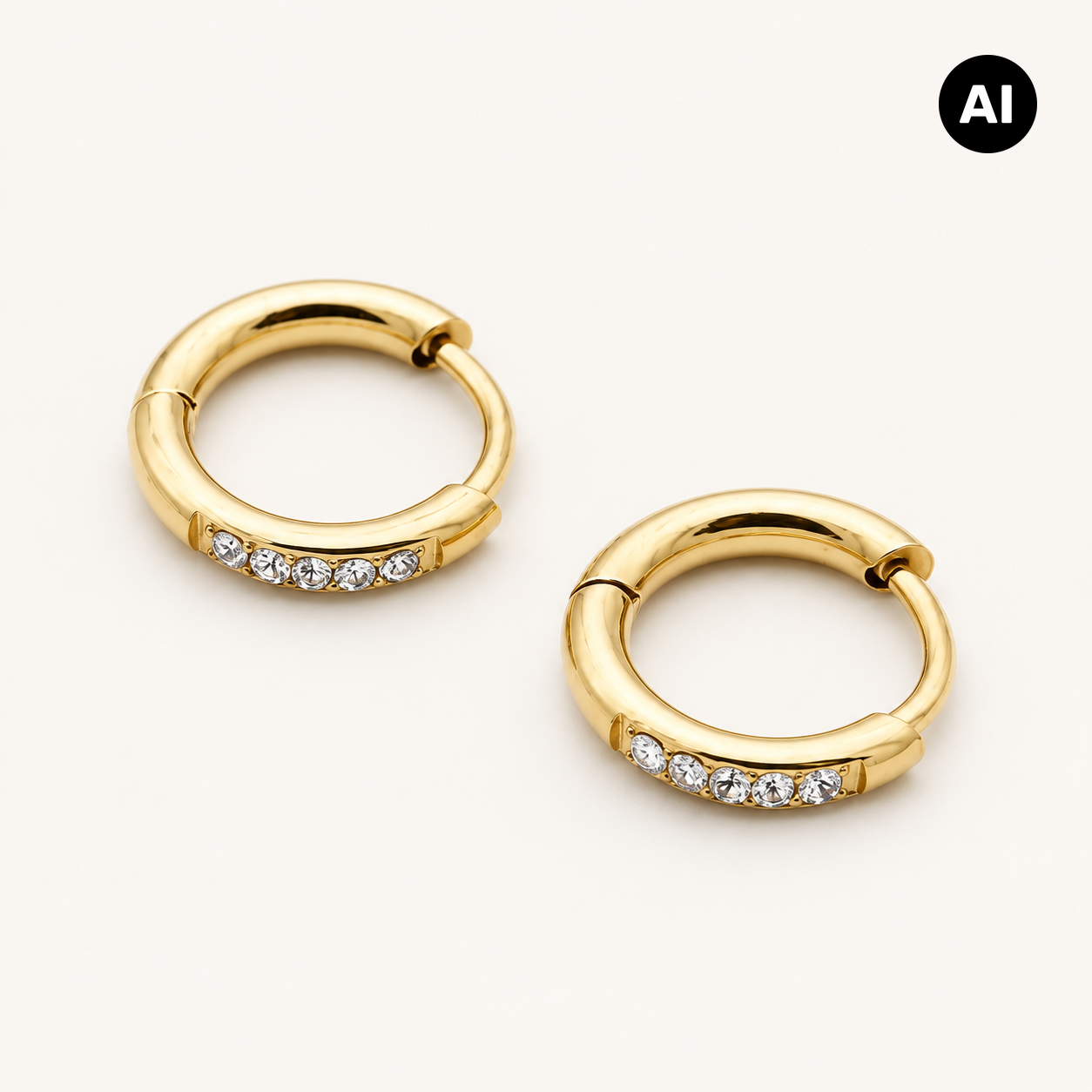 LIANOA Creole gold Ø12mm / Breite 2mm