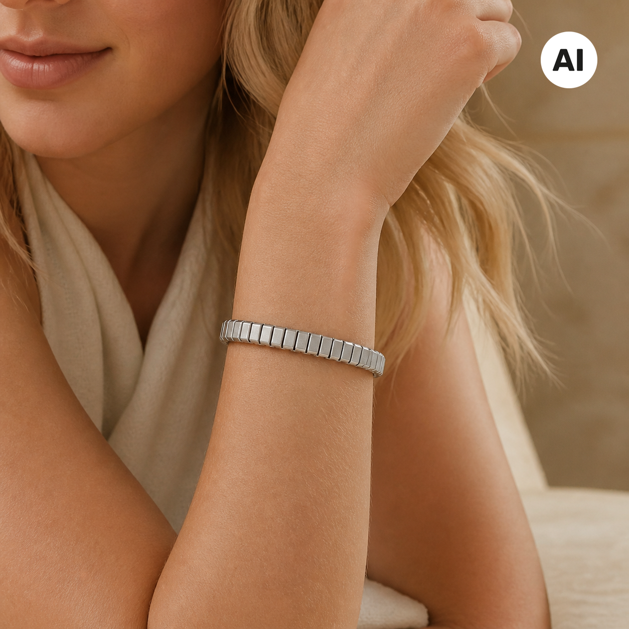 LIANOA Armband Flexibel silber
