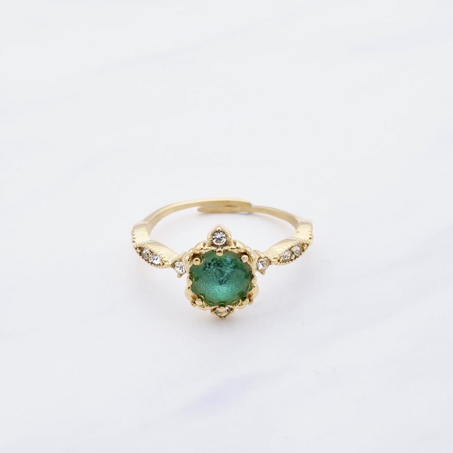 Ring Lyra Green Gold