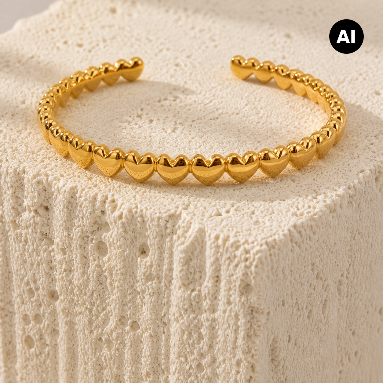 LIANOA Herz Armreif gold