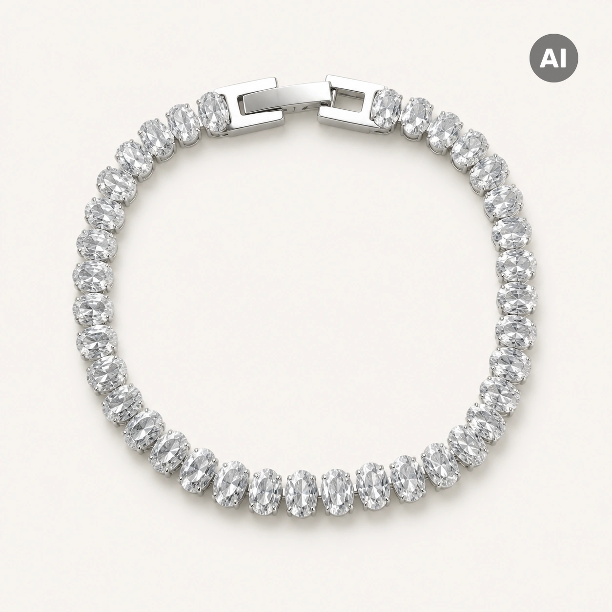 LIANOA Tennis-Armband silber