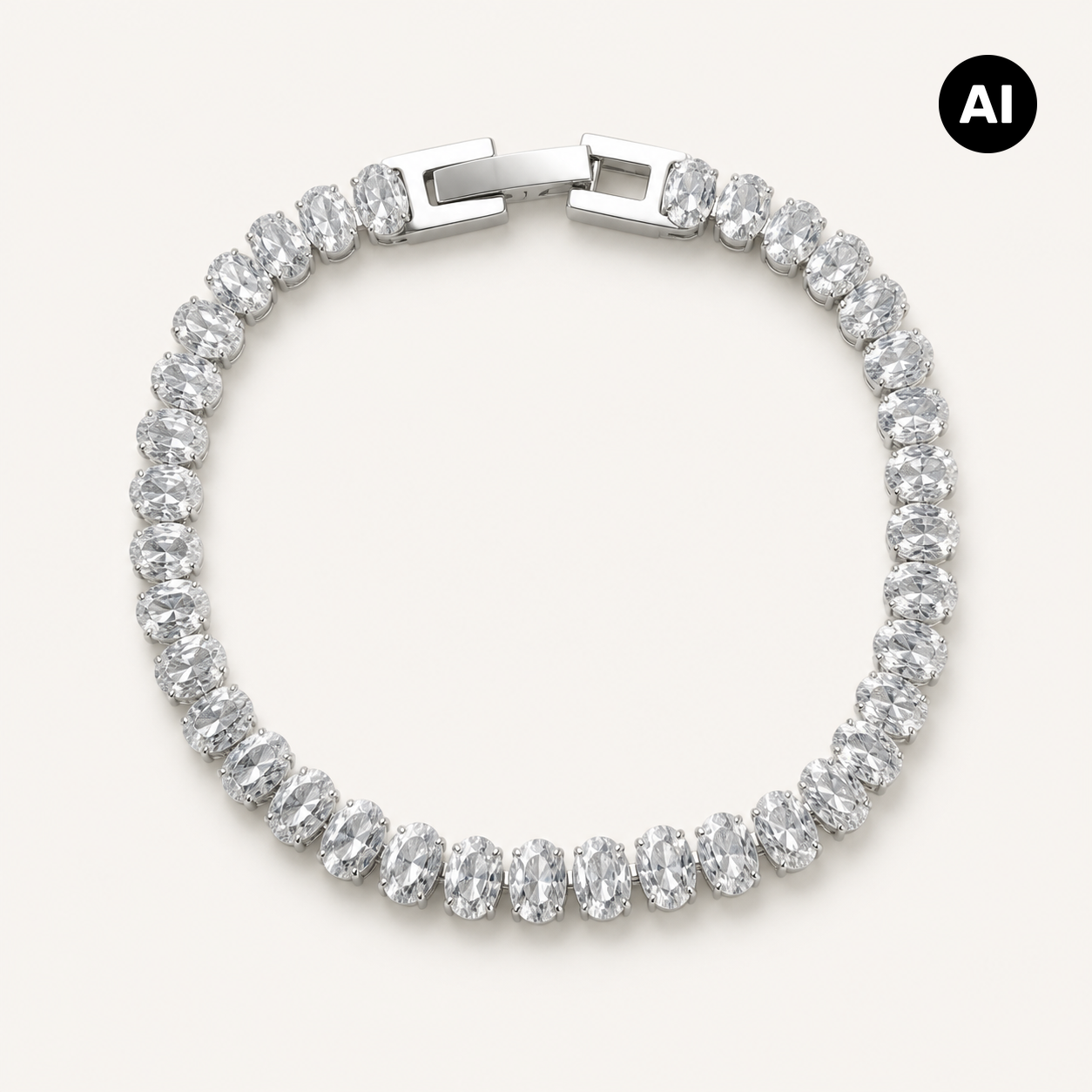 LIANOA Tennis-Armband silber