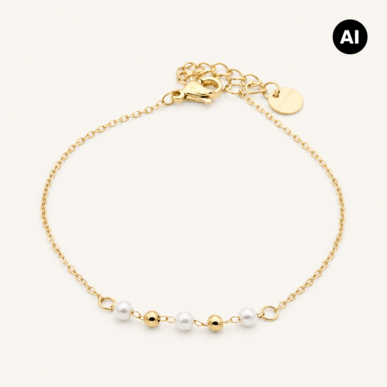 LIANOA Perlen Armband gold