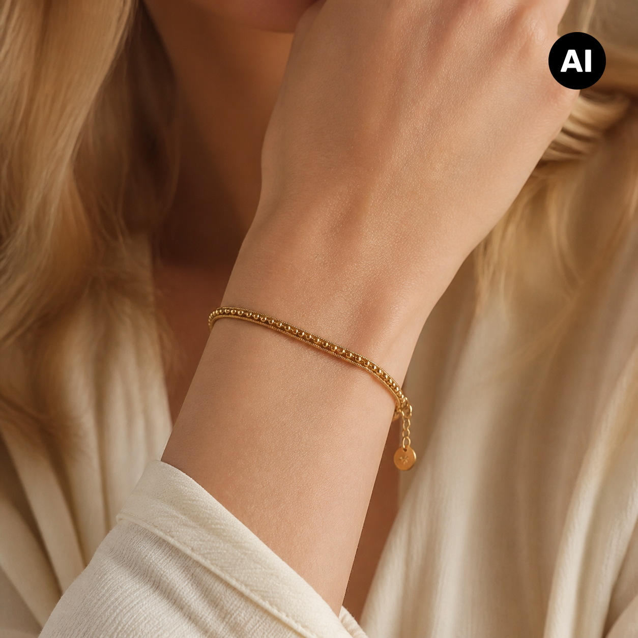 LIANOA Doppel-Armband gold