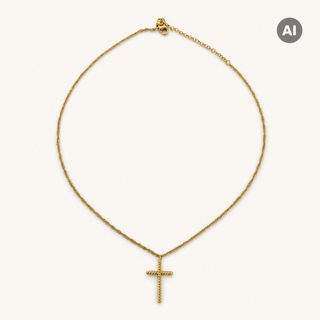 LIANOA Kreuz Halskette gold
