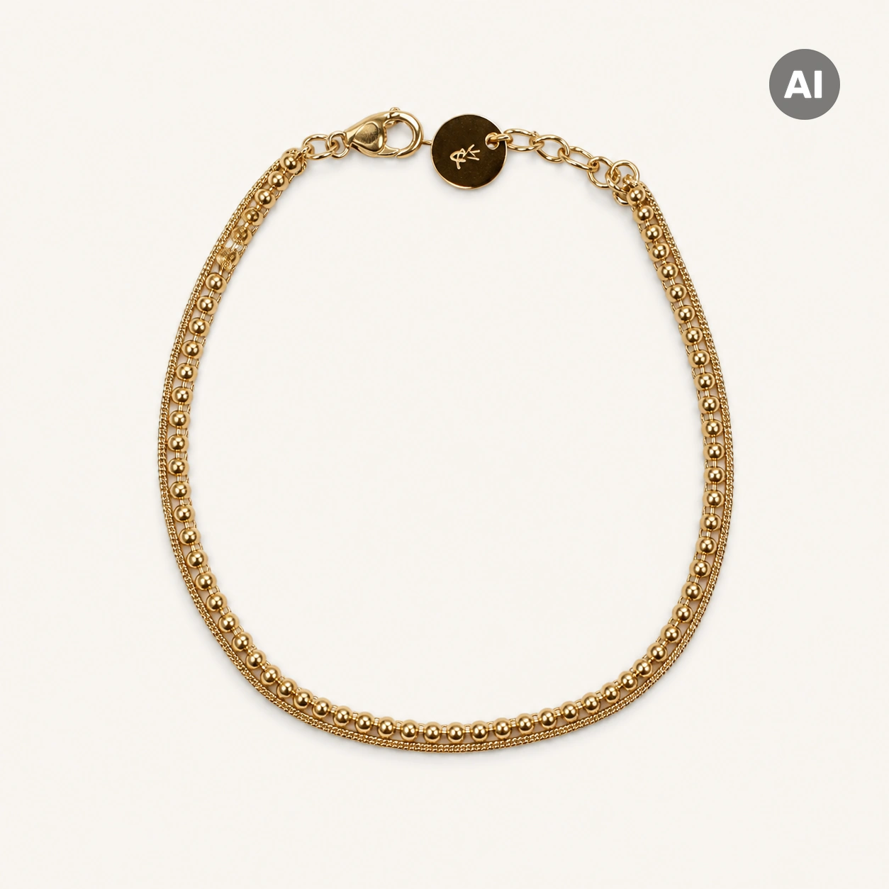 LIANOA Doppel-Armband gold