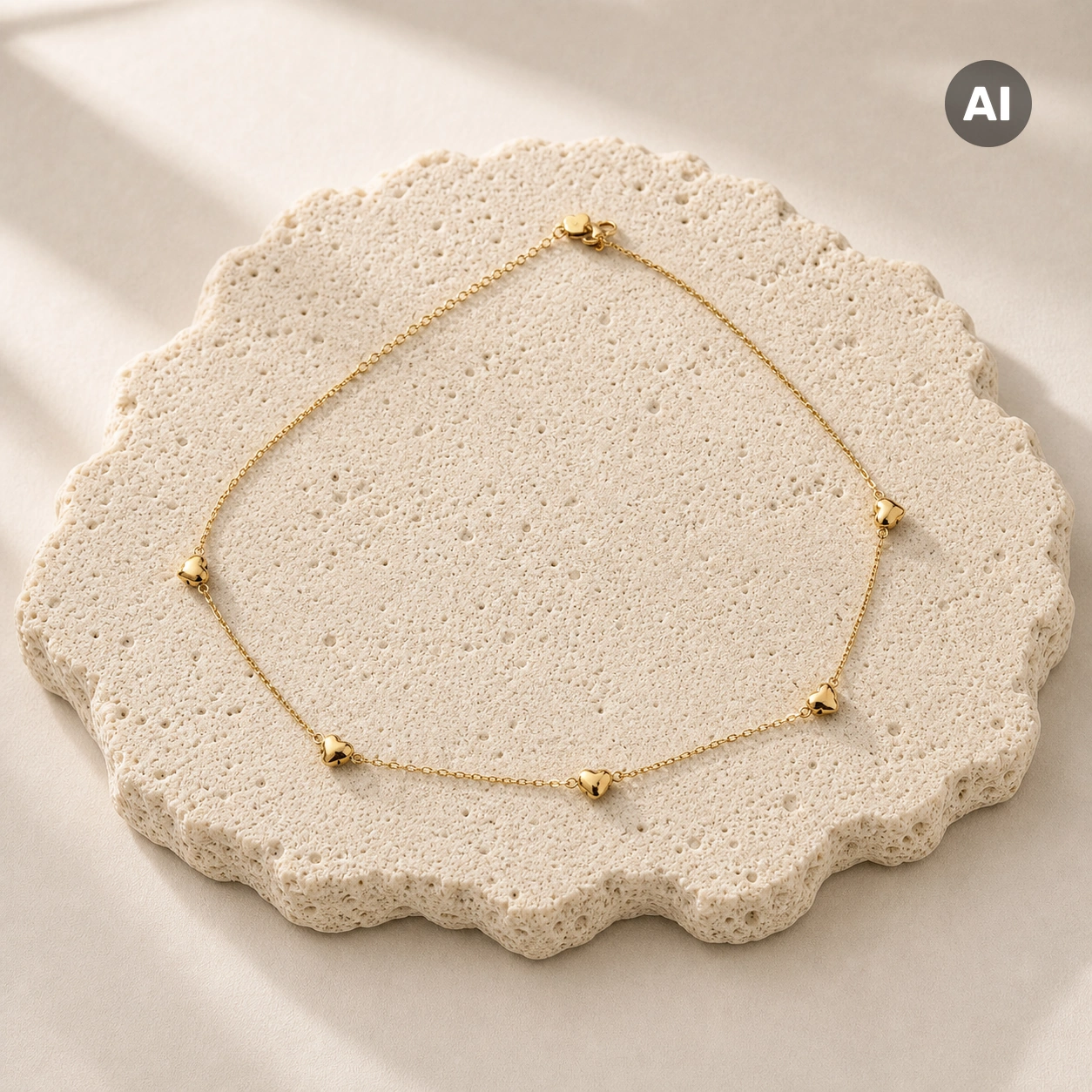 LIANOA Herz Halskette gold