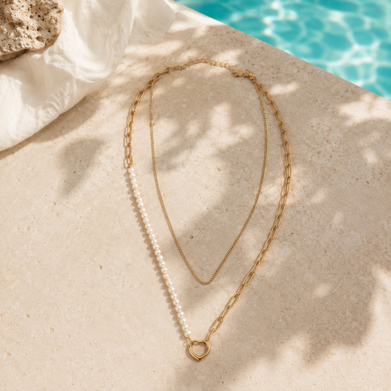 Perlen Halskette LiaNoa Gold