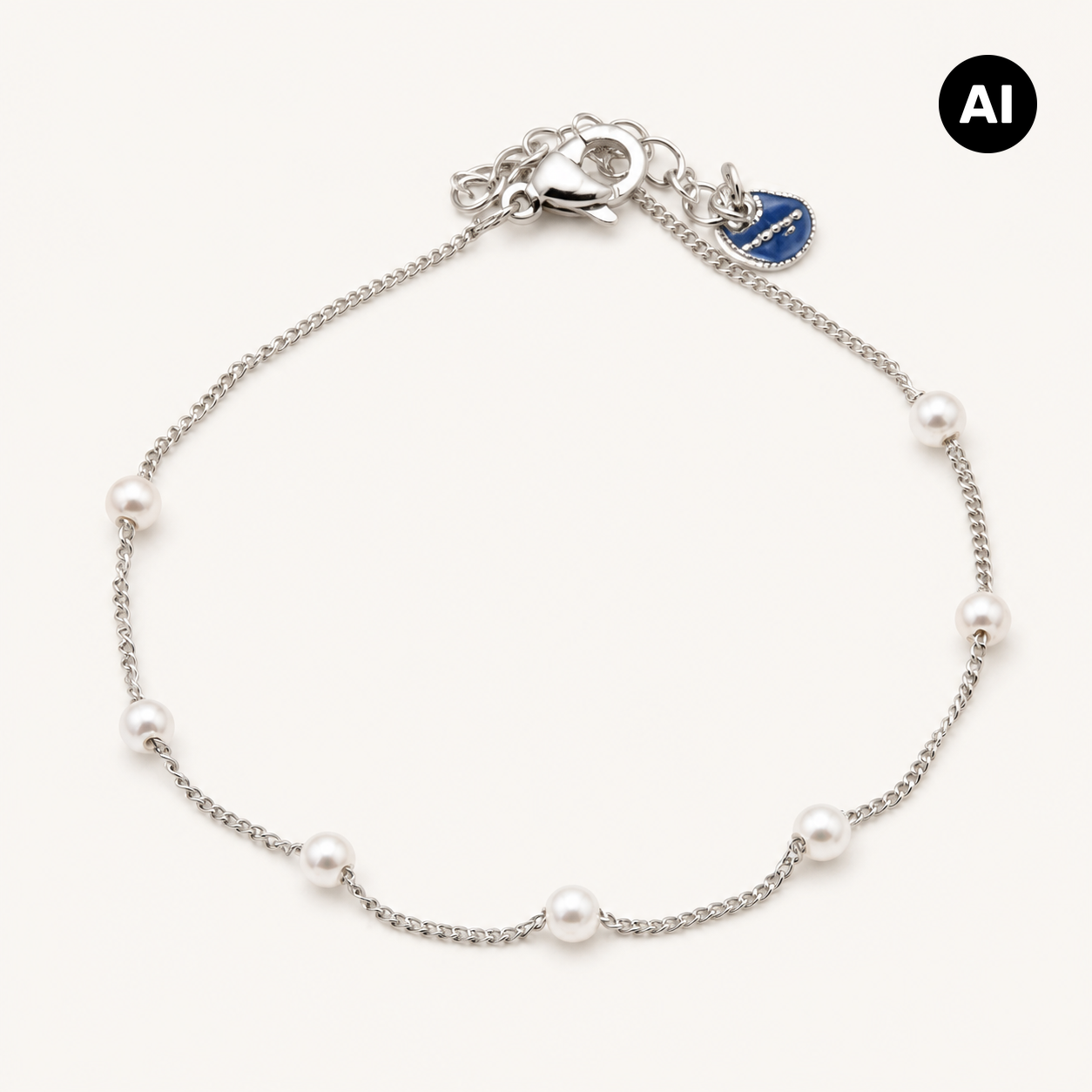 LIANOA Perlen Armband silber