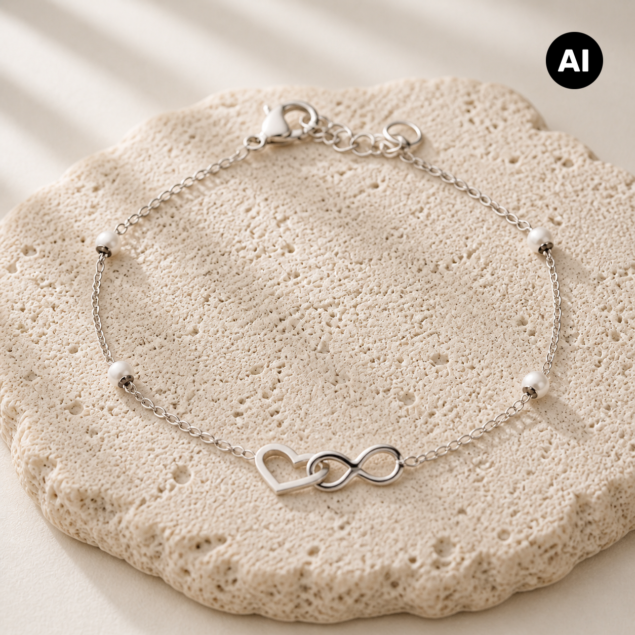 LIANOA Armband Herz silber
