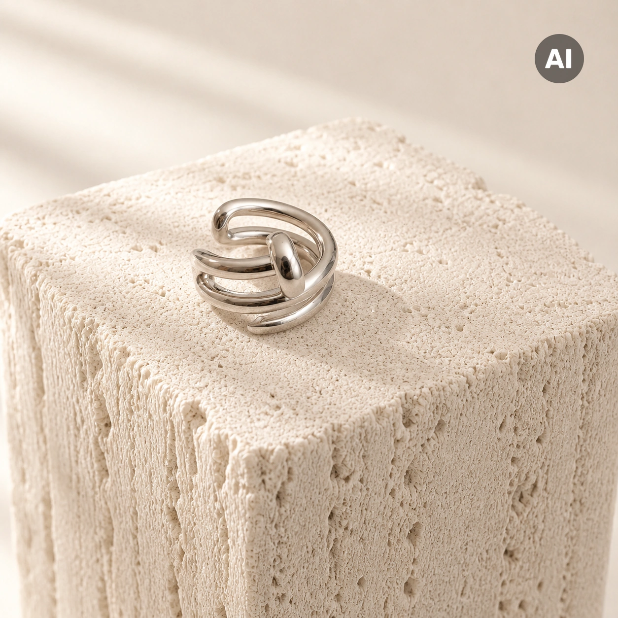 Ear Cuff Nagel, silberfarben