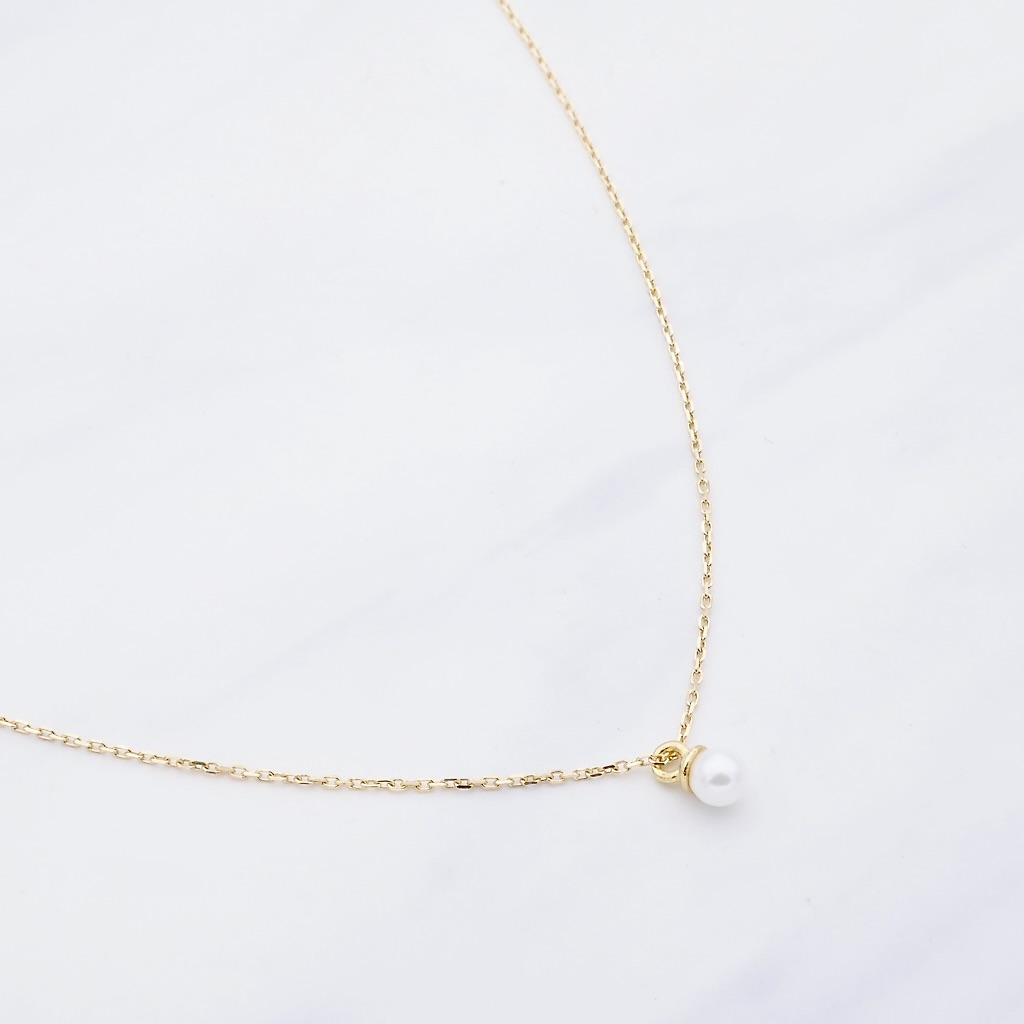 750er Gold Perlen Halskette