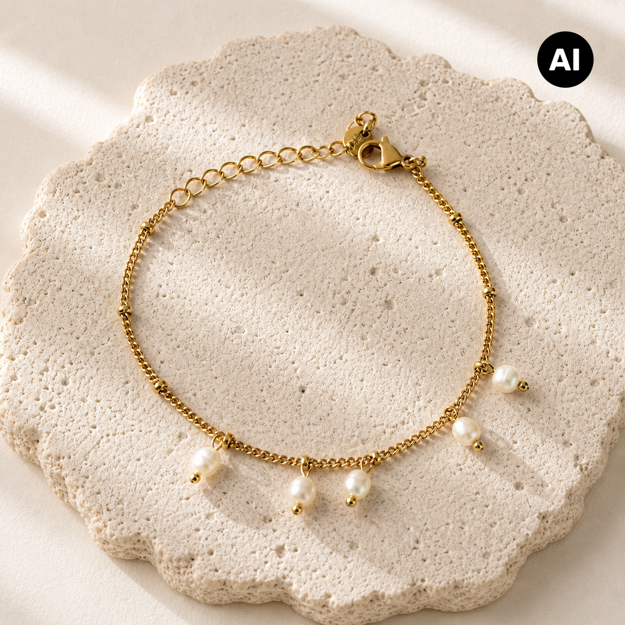 LIANOA Armband Perle gold