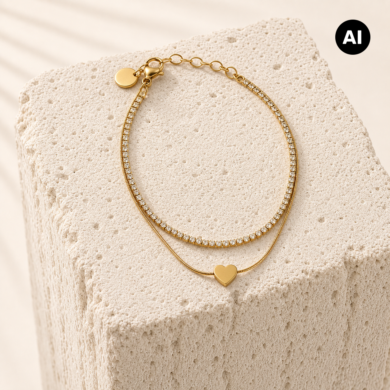 LIANOA Armband Herz gold