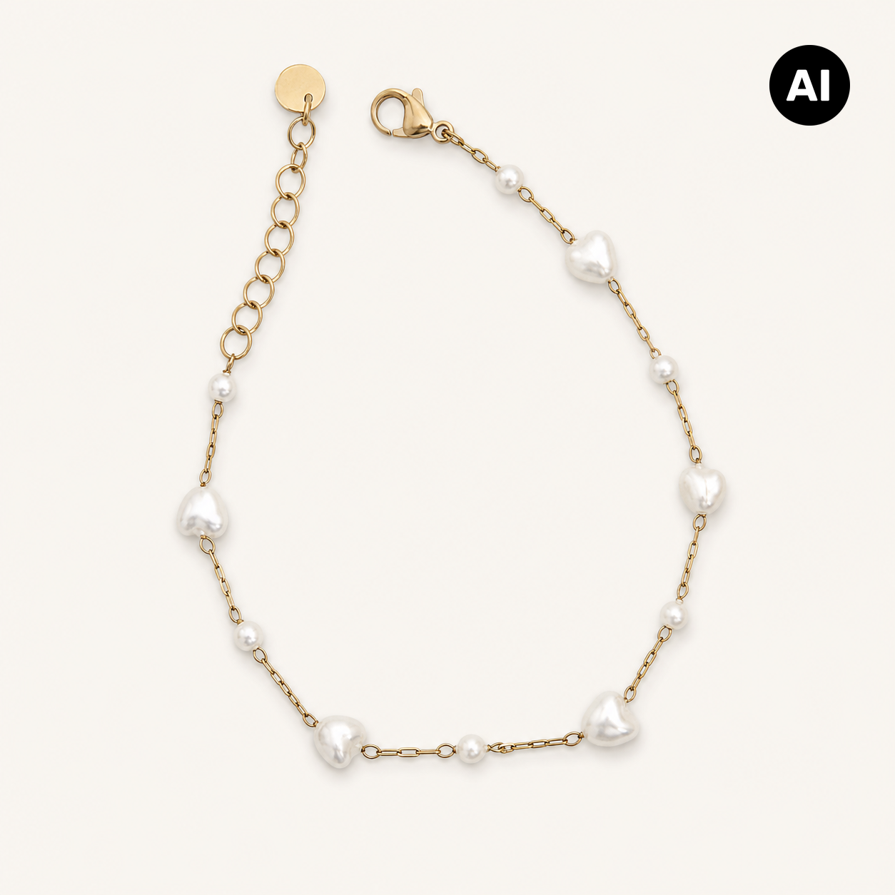 LIANOA Armband Perle gold