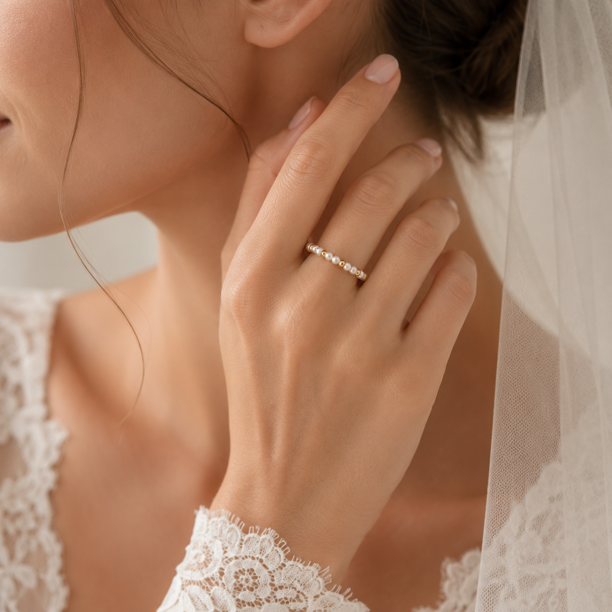 Perlen Ring LiaNoa Gold