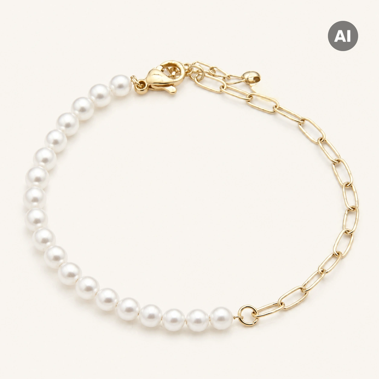 LIANOA Perlen Armband gold