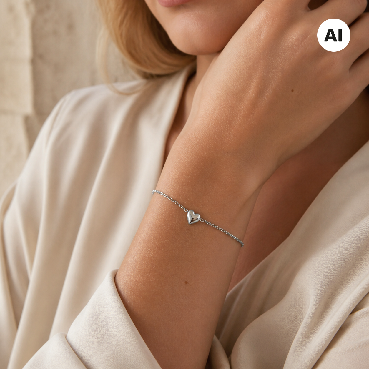 LIANOA Herz Armband silber
